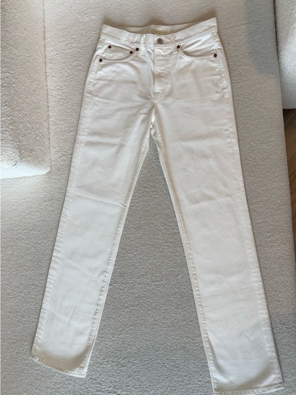 Buck Mason White Skinny Jeans